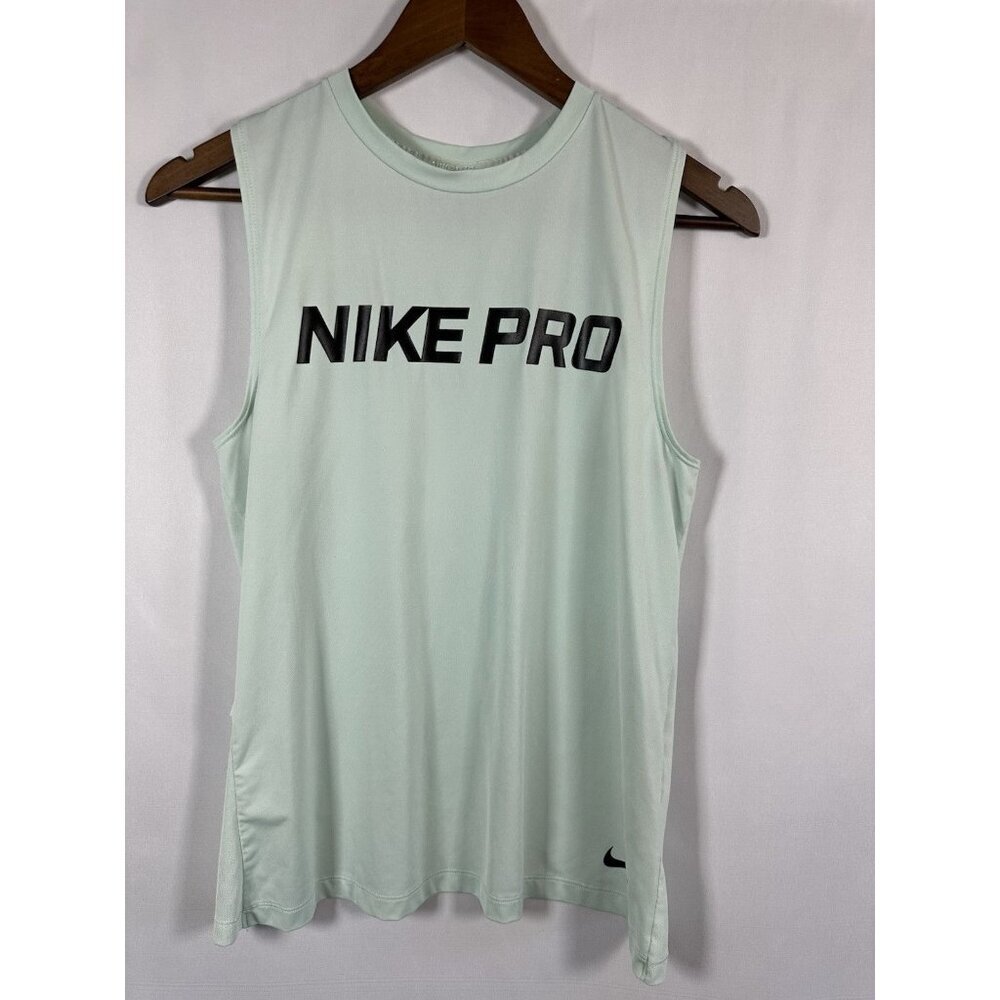 Nike Pro Intertwist Muscle Tank Top Women's Medium Green Tulip Back Train